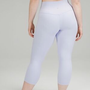 Lululemon align high rise crop 21" pastel blue size 10